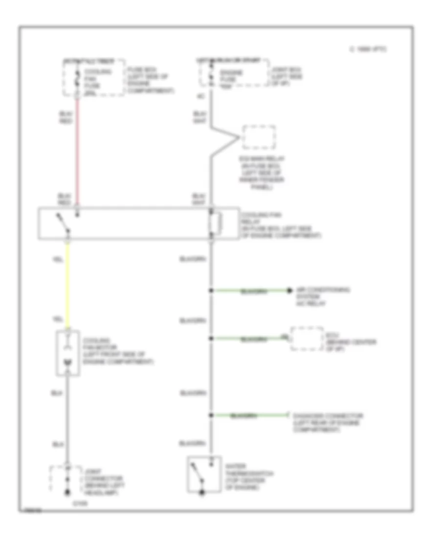 Cooling Fan Wiring Diagram M T for Mazda Protege LX 1992