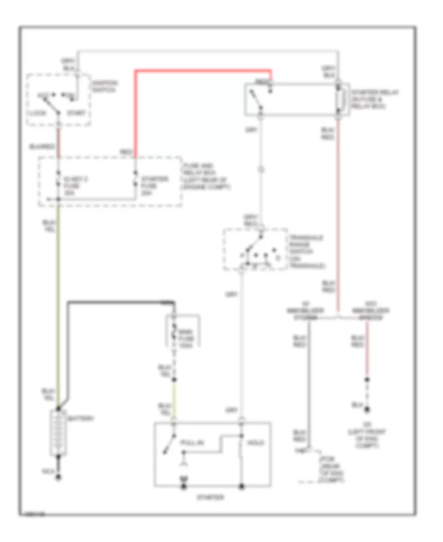 Starting Wiring Diagram A T for Mazda 3 i 2004