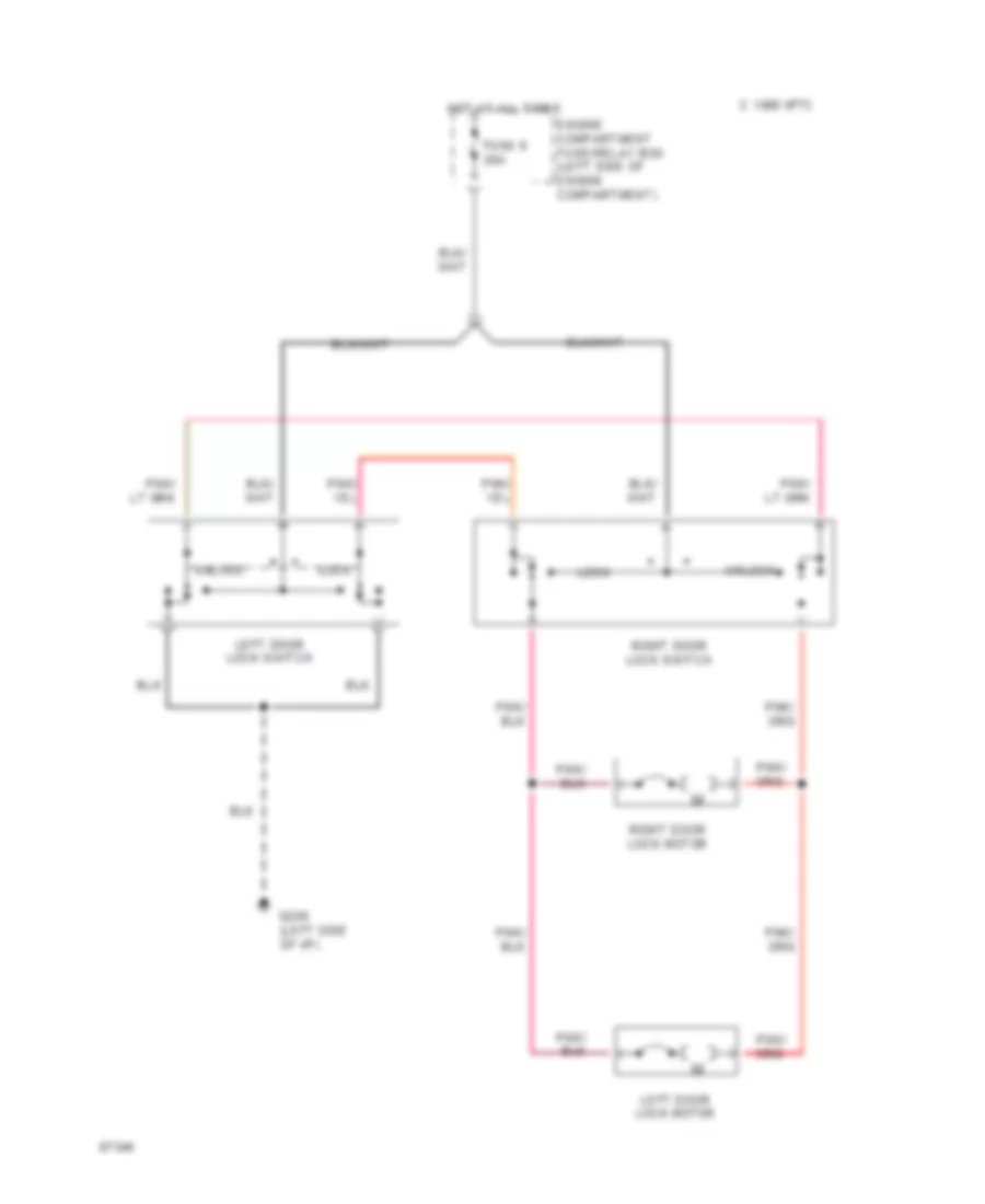 Power Door Lock Wiring Diagram for Mazda B1994 2300
