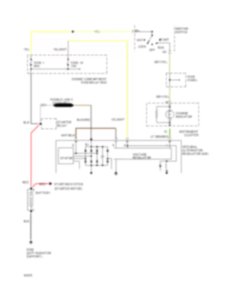 Charging Wiring Diagram for Mazda B1994 2300