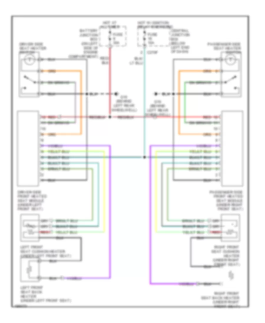 Heated Seats Wiring Diagram for Mazda Tribute LX 2004