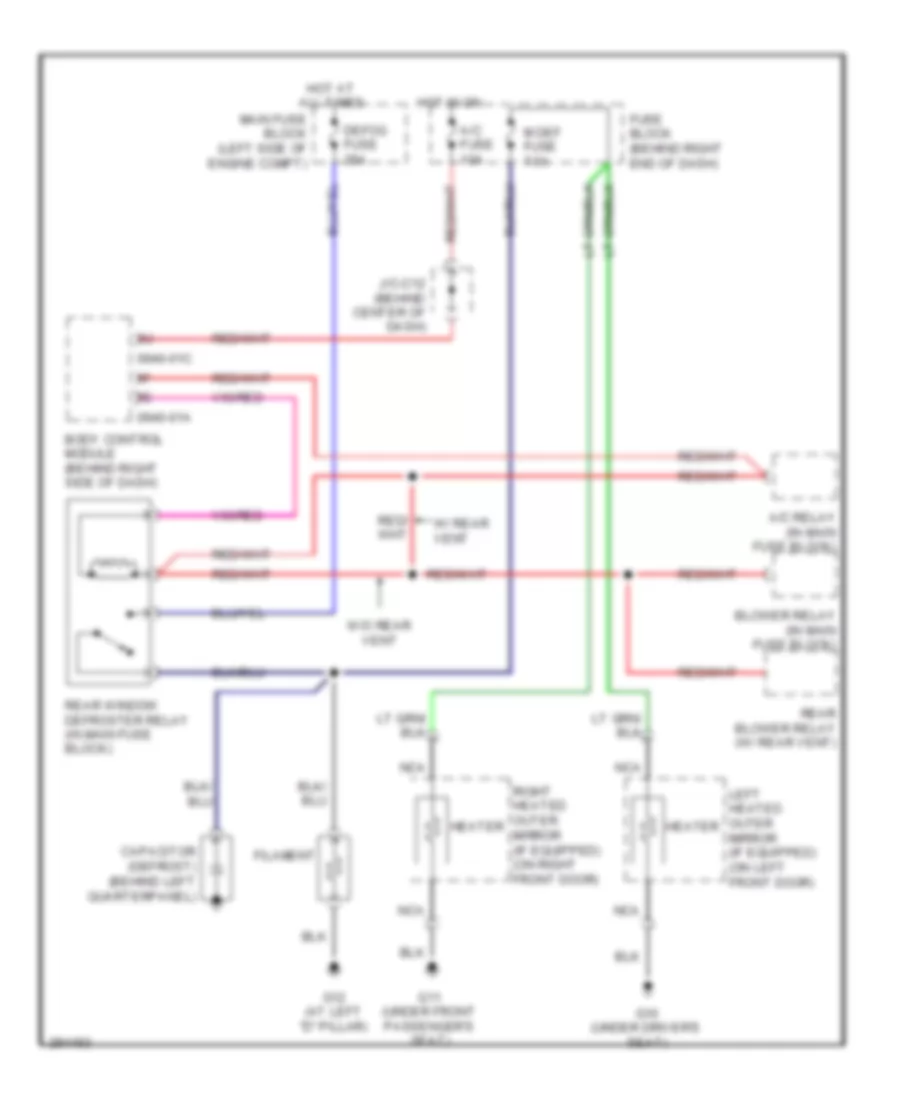 Defoggers Wiring Diagram for Mazda 5 Touring 2009
