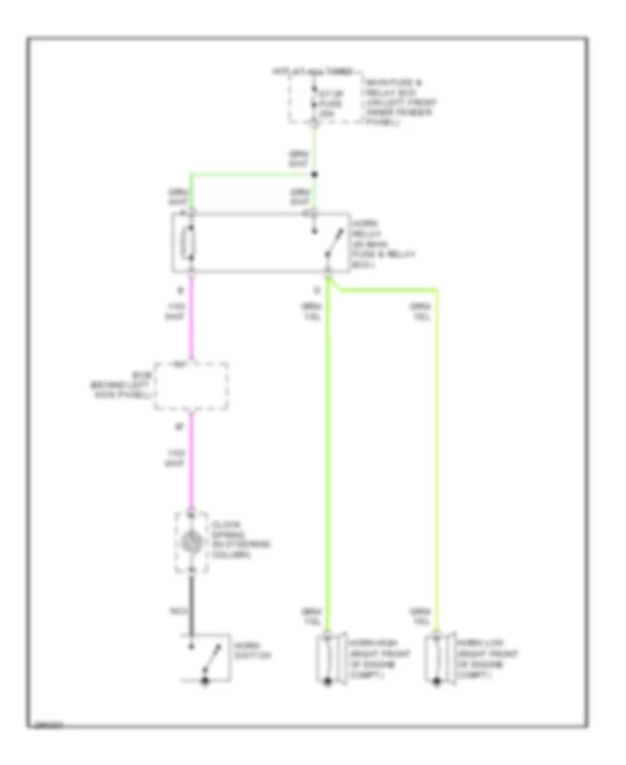 Horn Wiring Diagram for Mazda 6 i Touring 2008