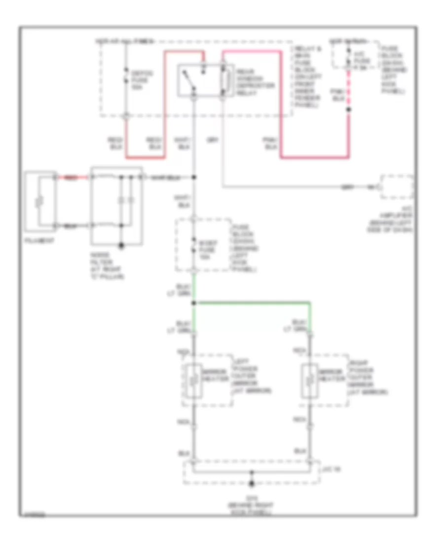 Defoggers Wiring Diagram for Mazda RX 8 Grand Touring 2010