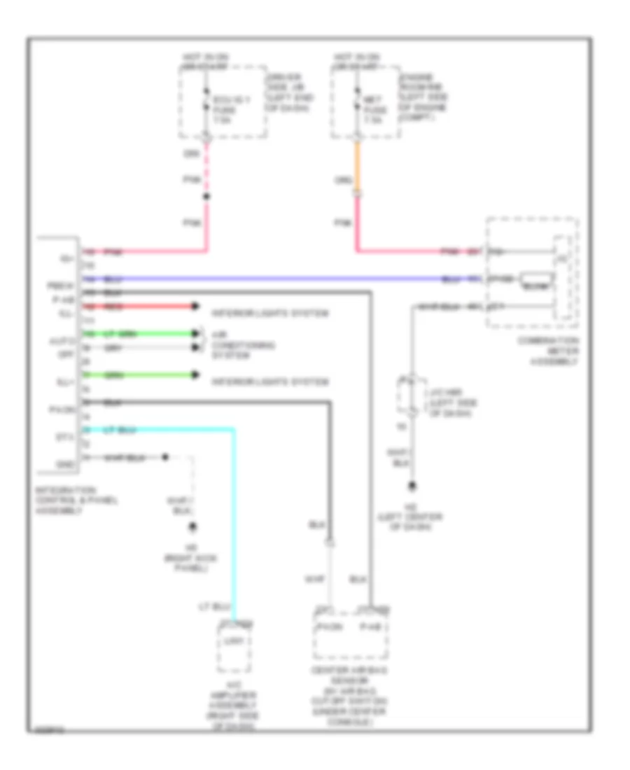 Integration Control and Panel Wiring Diagram for Toyota Sequoia Platinum 2010