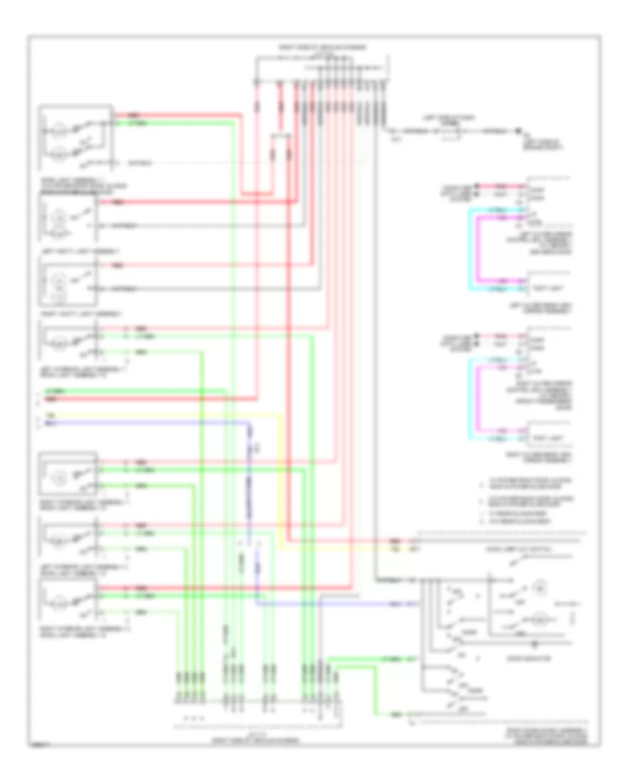 Courtesy Lamps Wiring Diagram 2 of 2 for Toyota Sienna Limited 2012