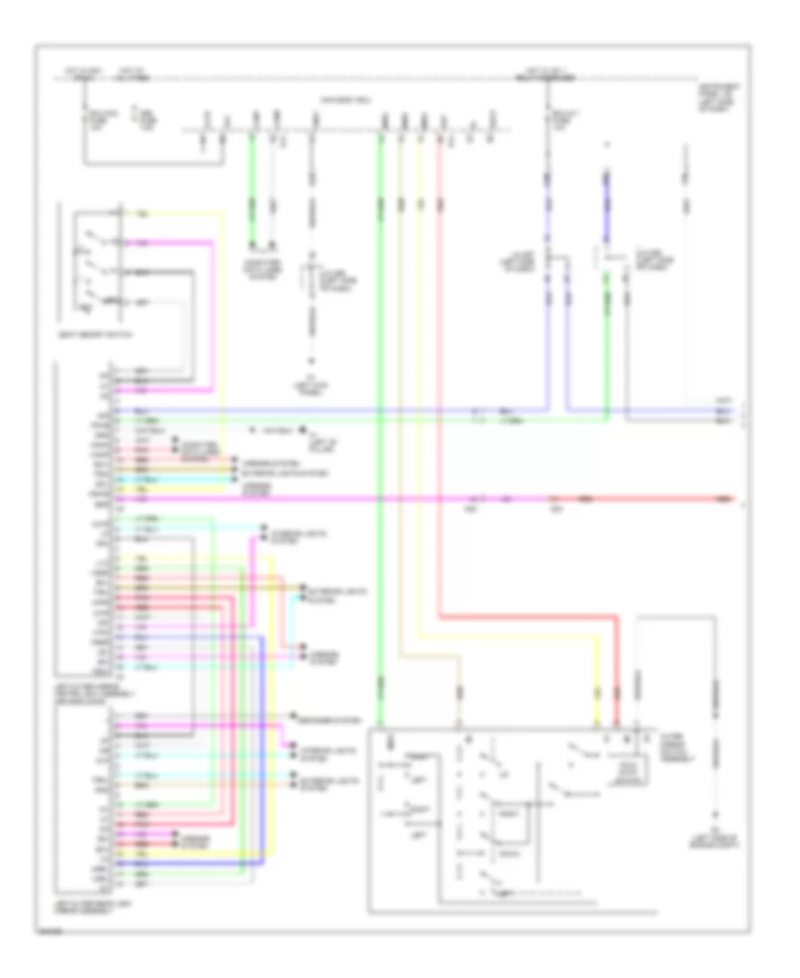 Memory Mirrors Wiring Diagram 1 of 2 for Toyota Sienna Limited 2012