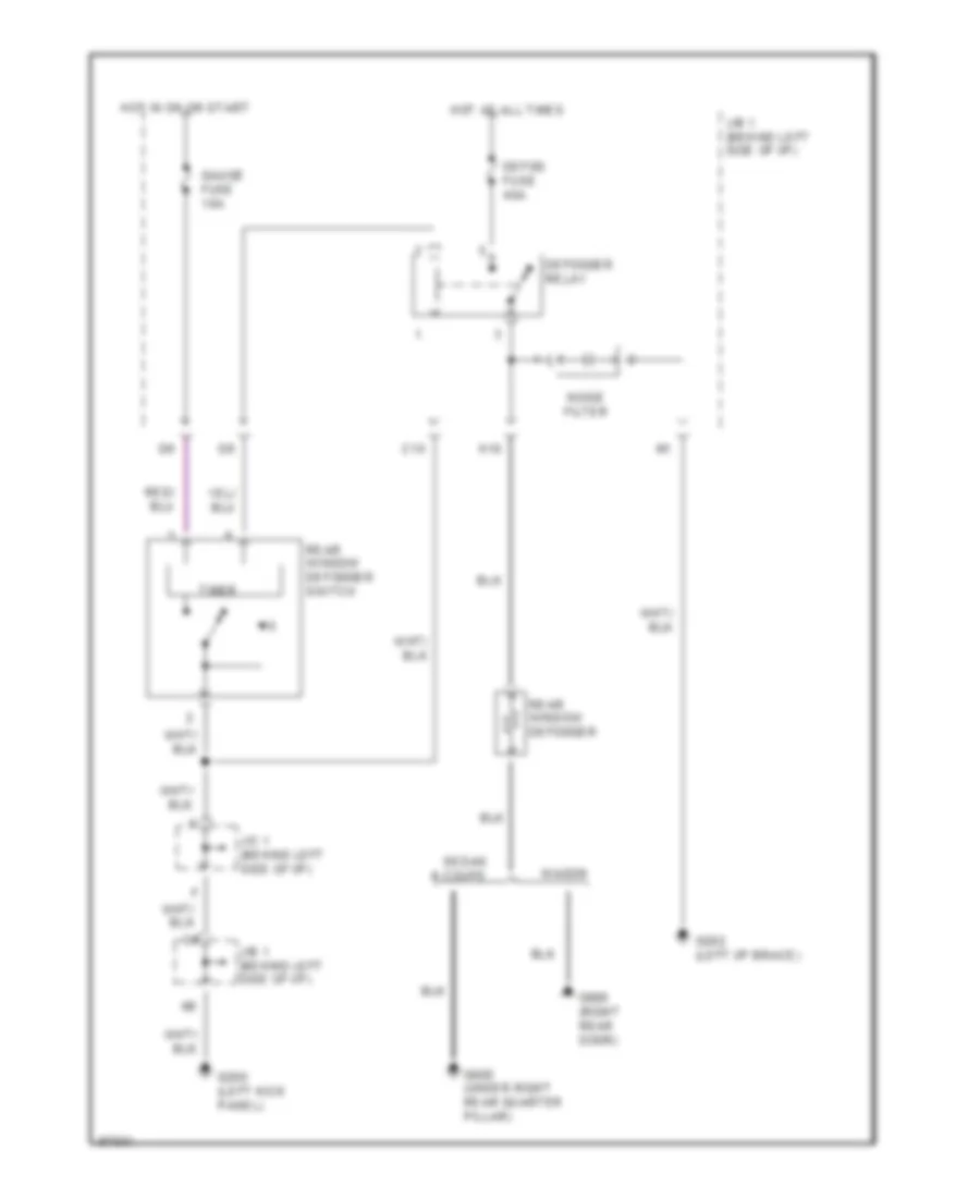 Defogger Wiring Diagram for Toyota Camry LE 1994