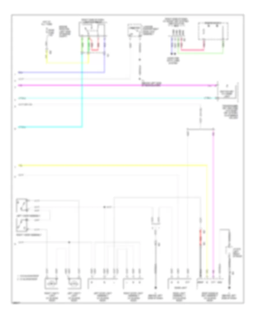 Courtesy Lamps Wiring Diagram Except Hybrid 2 of 2 for Toyota Camry LE 2013