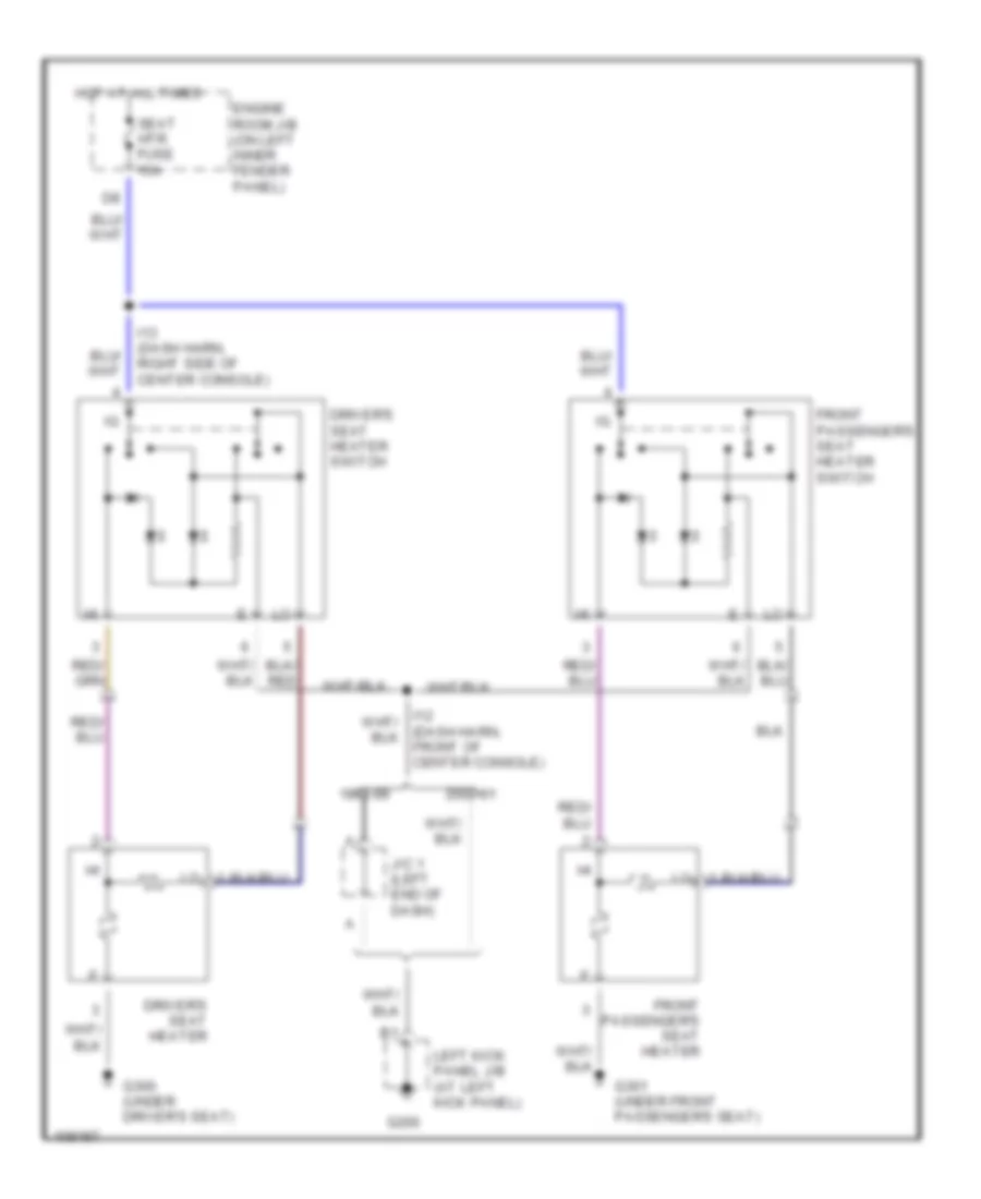 Heated Seats Wiring Diagram for Toyota Land Cruiser 1998