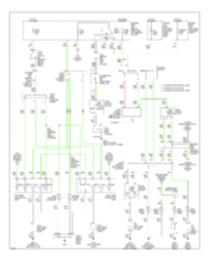Exterior Lamps Wiring Diagram for Toyota Sienna CE 1998