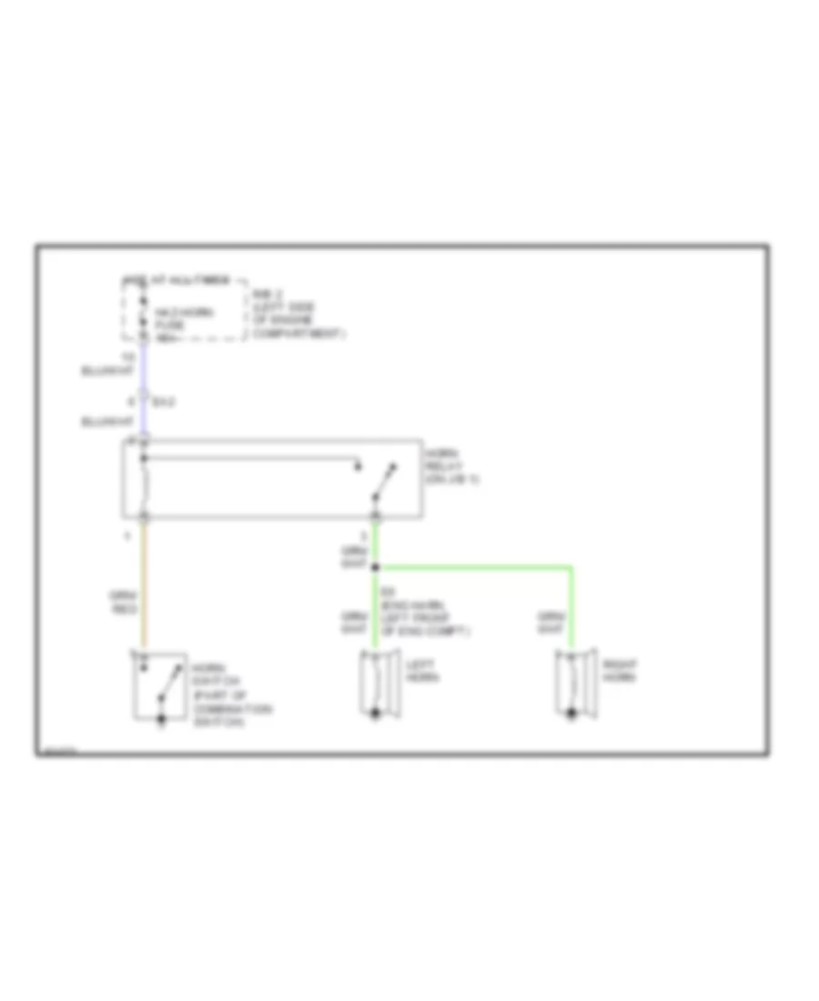 Horn Wiring Diagram for Toyota T100 DX 1998