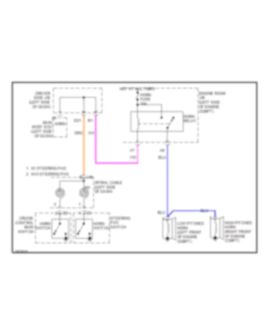 Horn Wiring Diagram for Toyota Tundra Limited 2008