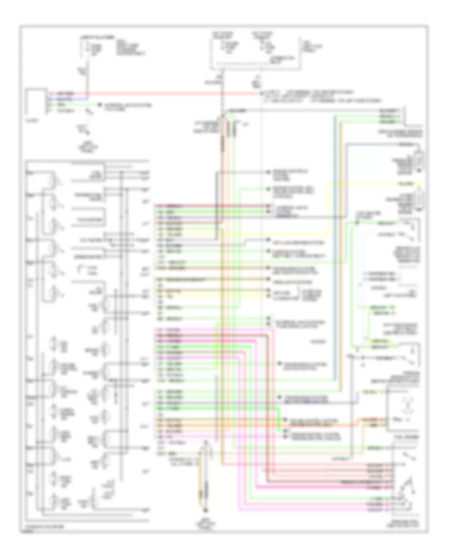 Instrument Cluster Wiring Diagram for Toyota Pickup SR5 1995