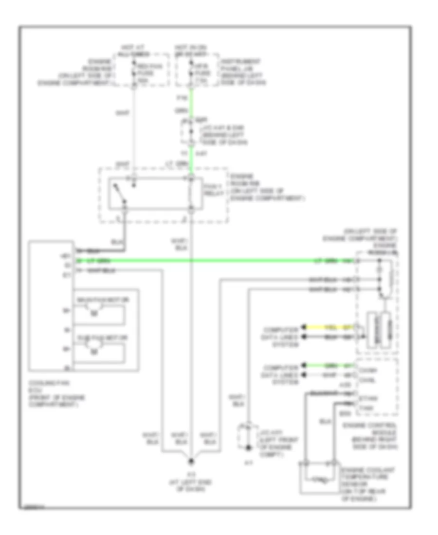 Cooling Fan Wiring Diagram for Toyota Avalon Limited 2009