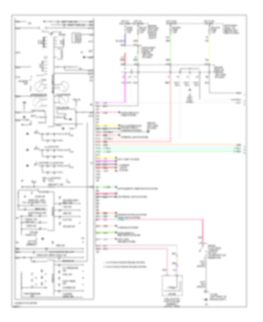 Instrument Cluster Wiring Diagram 1 of 2 for Toyota Avalon Limited 2009