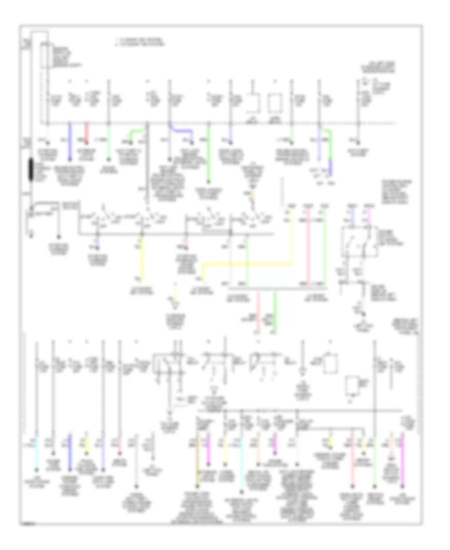 Power Distribution Wiring Diagram 1 of 2 for Toyota Avalon Limited 2009
