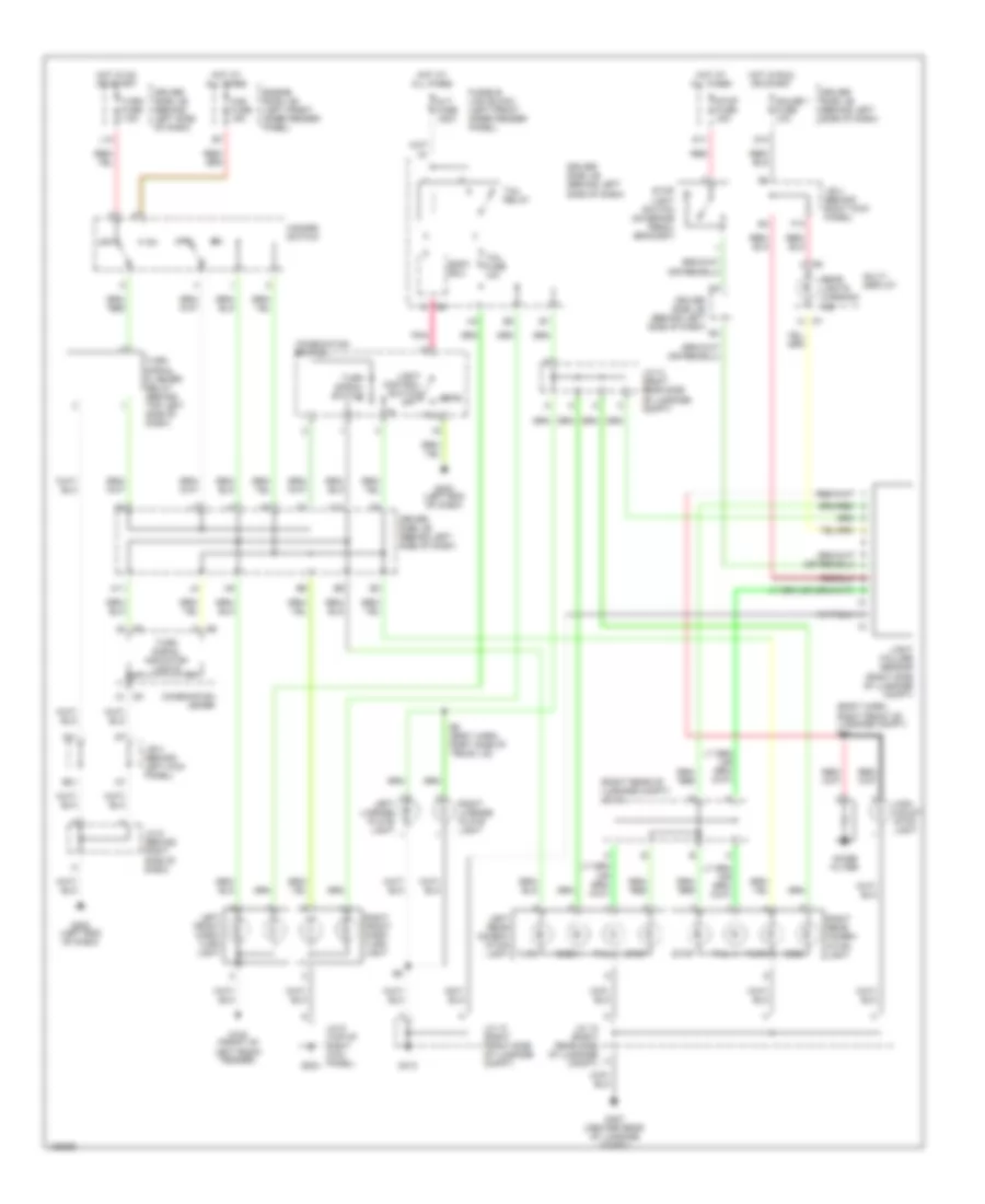 Exterior Lamps Wiring Diagram for Toyota Avalon XLS 2000