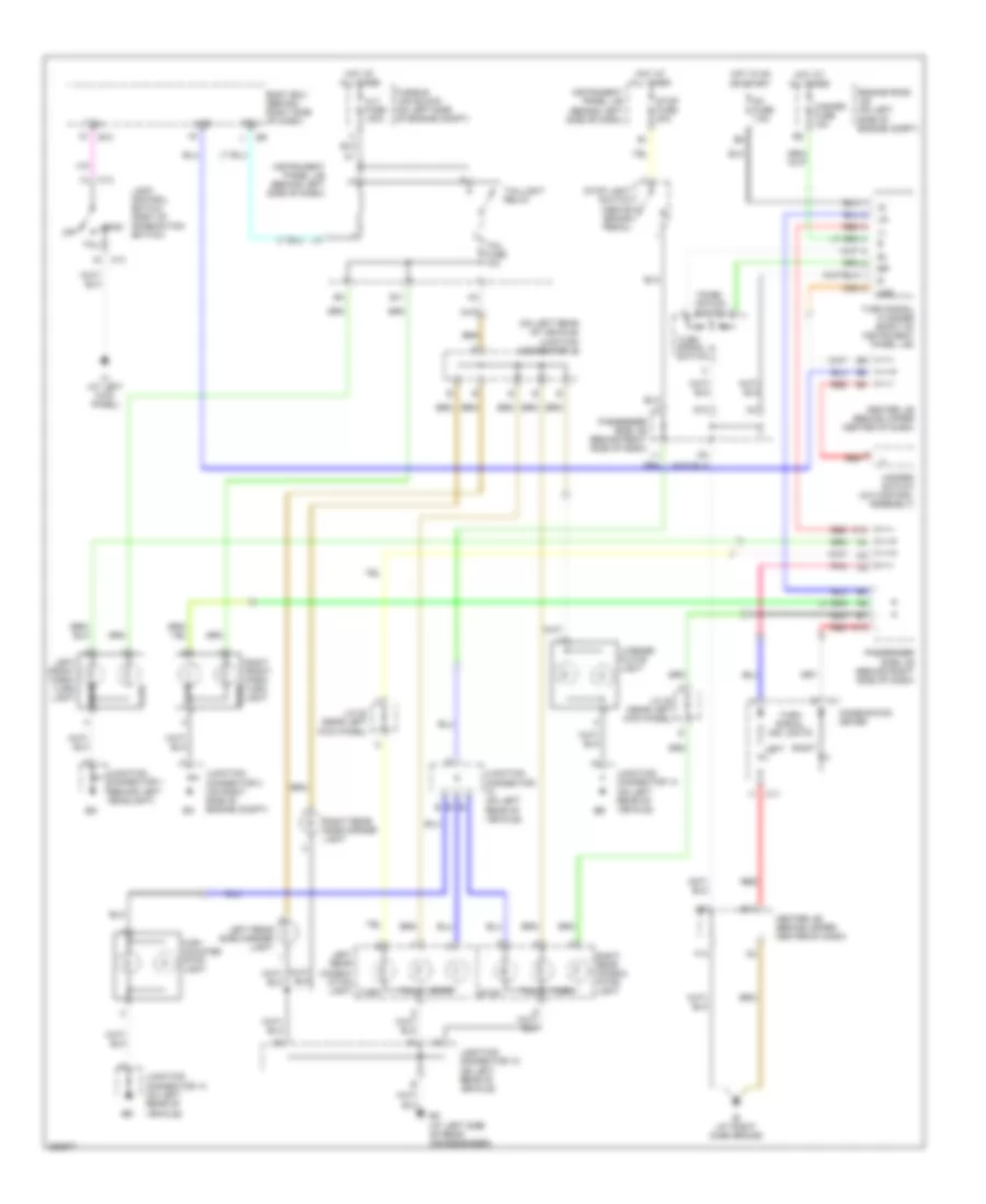 Exterior Lamps Wiring Diagram Except Hybrid for Toyota Highlander Limited 2007