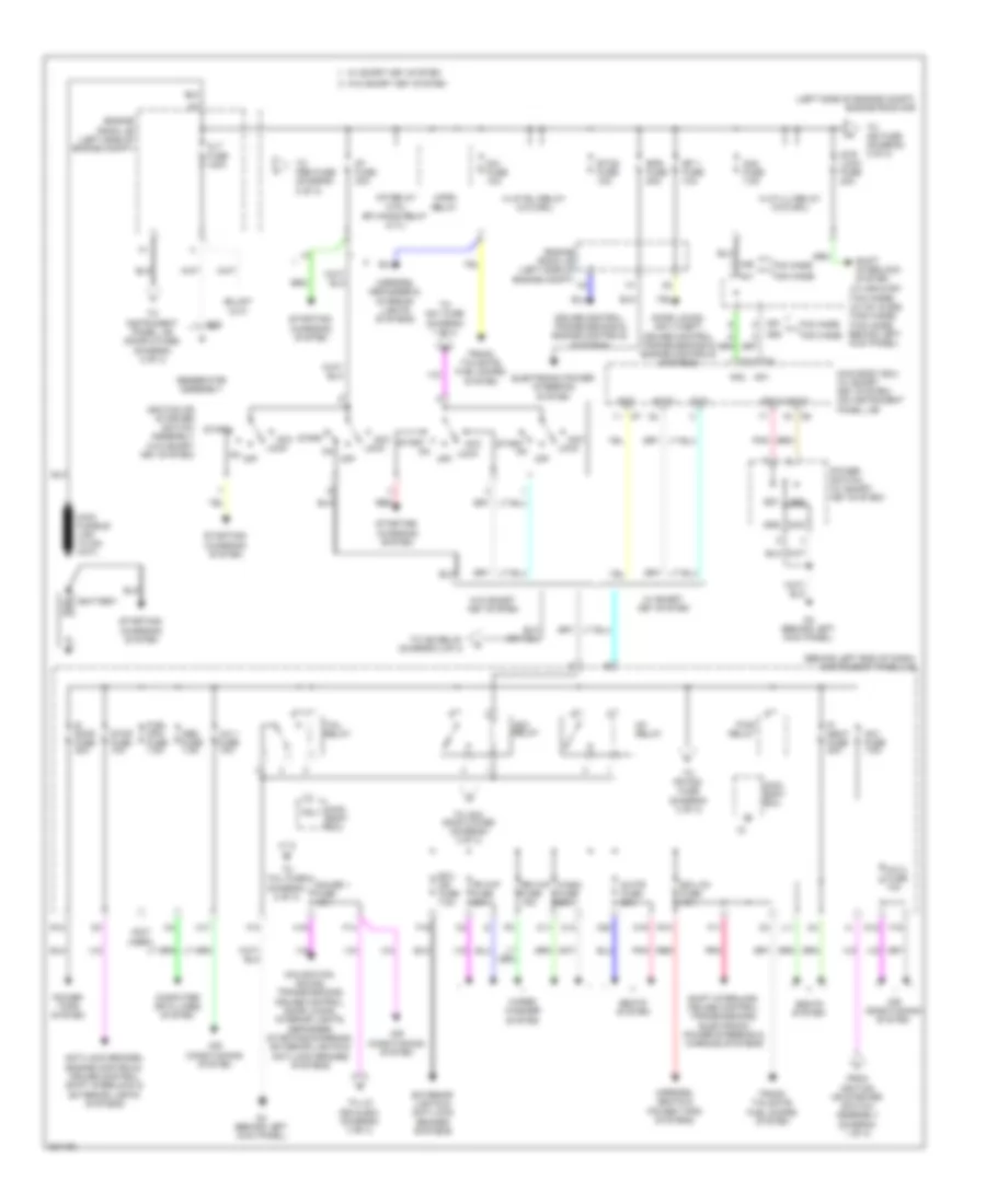 Power Distribution Wiring Diagram Except Hybrid 1 of 3 for Toyota Highlander Limited 2010