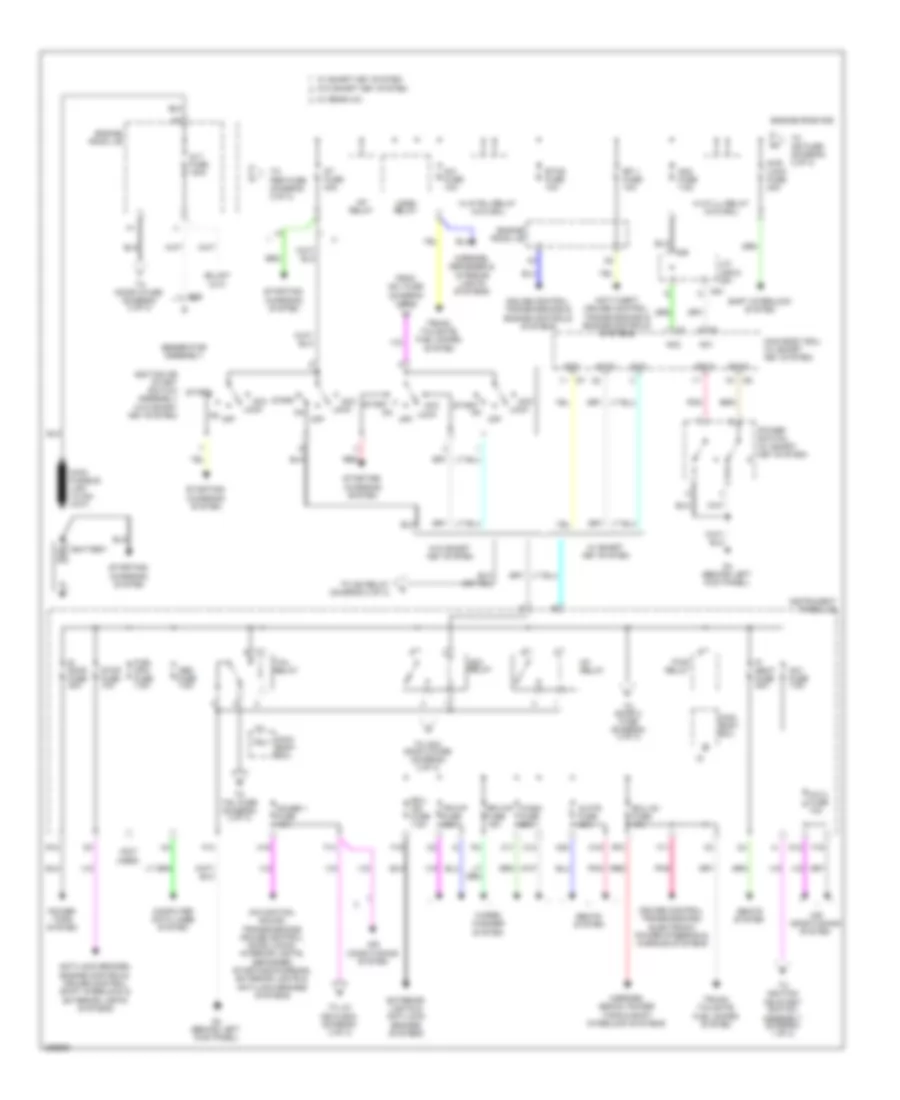 Power Distribution Wiring Diagram Except Hybrid 1 of 3 for Toyota Highlander Limited 2008