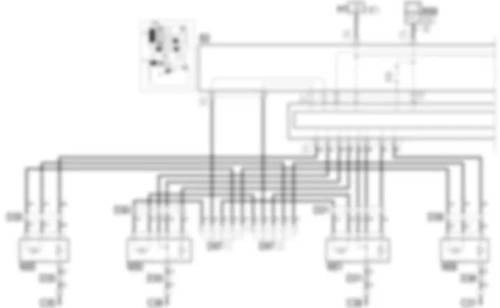 ZAMEK CENTRALNY (BLOKADA               DRZWI) - Schemat elektryczny Alfa Romeo 147 1.6 TS  da 07/02 a 02/03