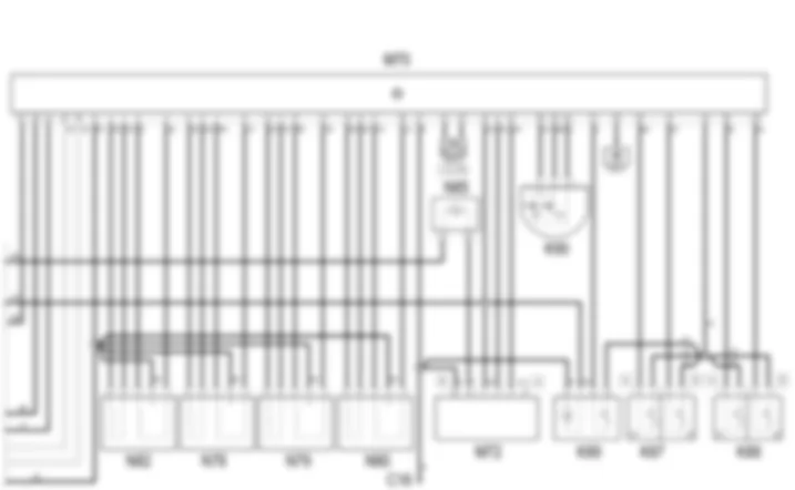 AIR CONDITIONING - Wiring diagram Alfa Romeo 147 1.6 TS  fino a 03/01