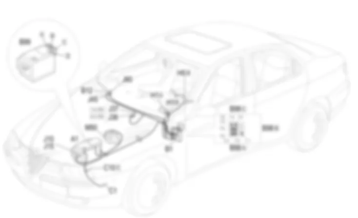 SUPPLY - Location of components Alfa Romeo 156 2.4 JTD 10v  da 02/01 a 02/02