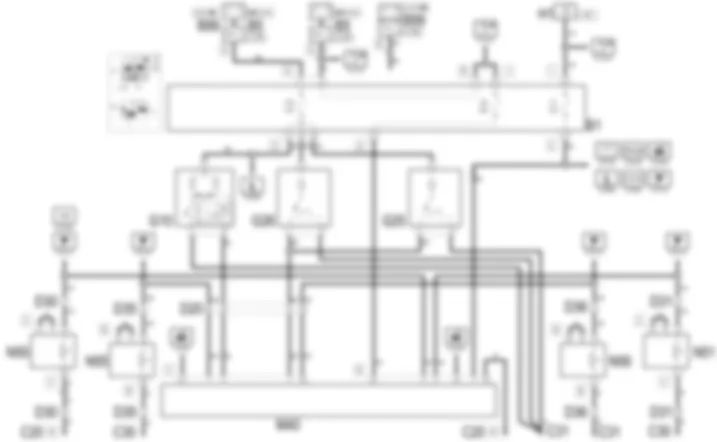 COURTESY LIGHTS - Wiring diagram Alfa Romeo 156 3.2 V6  da 02/01 a 02/02