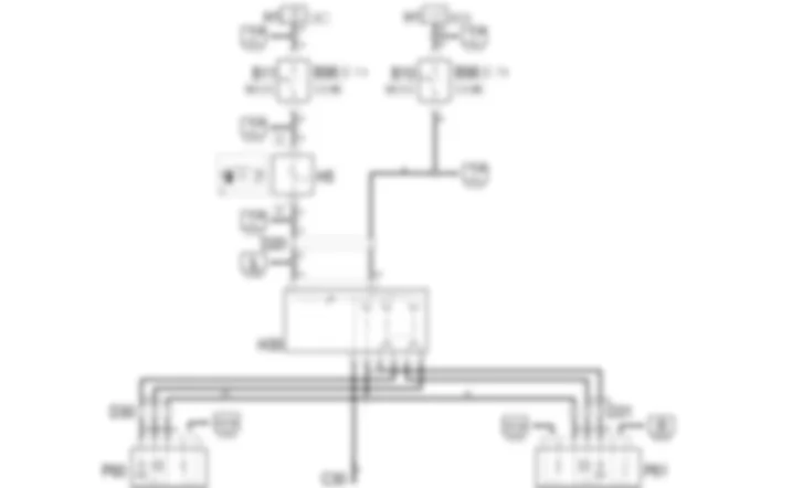 DOOR MIRROR ADJUSTMENT - Wiring diagram Alfa Romeo 156 1.9 JTD 8v   da 02/00 a 01/01
