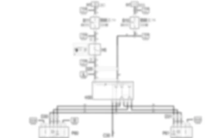 DOOR MIRROR ADJUSTMENT - Wiring diagram Alfa Romeo 156 1.8 TS  da 02/00 a 01/01
