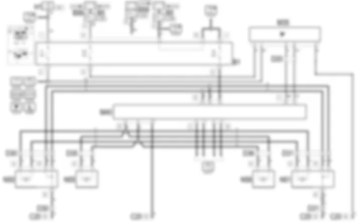 CENTRAL LOCKING - Wiring diagram Alfa Romeo 156 1.6 TS   fino a 03/98