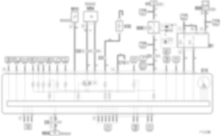 REV COUNTER INSTRUMENT - Wiring diagram Alfa Romeo 156 2.4 JTD 20v  da 04/98 a 02/99