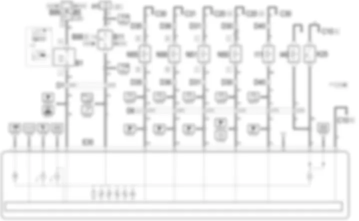 CENTRE INSTRUMENT (CHECK) - Wiring diagram Alfa Romeo 156 1.8 TS  da 02/00 a 01/01