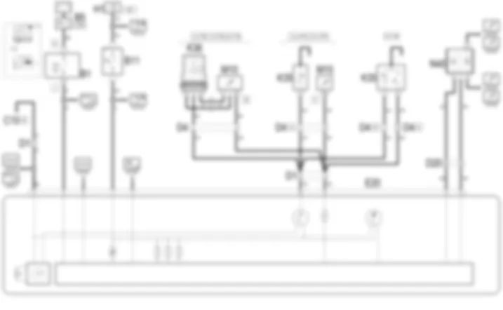 DASHBOARD CENTRE AUXILIARY EQUIPMENT() - Wiring diagram Alfa Romeo 156 2.0 JTS  da 04/98 a 02/99