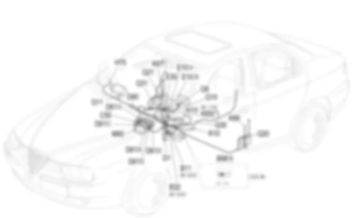 AIRBAG - Location of components Alfa Romeo 156 1.9 JTD 8v   da 03/99 a 01/00