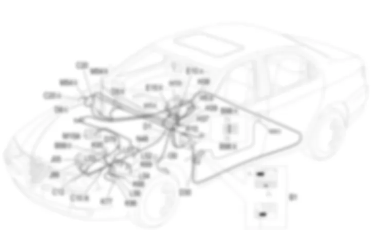 AUTOMATIC TRANSMISSION - Location of components Alfa Romeo 156 2.4 JTD 20v  da 04/98 a 02/99
