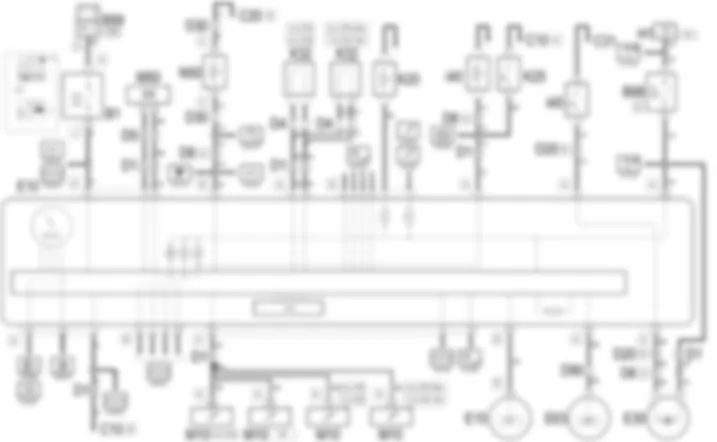 SPEEDOMETER - Wiring diagram Alfa Romeo 156 3.2 V6  da 04/98 a 02/99