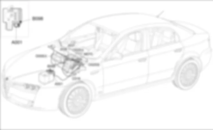 RISCALDATORE ADDIZIONALE - LOCALIZZAZIONE COMPONENTI Alfa Romeo 159 1.9 JTD 8V  Da 01/06