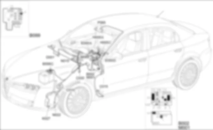 TERGI/ LAVA CRISTALLO - LOCALIZZAZIONE COMPONENTI Alfa Romeo 159 1.9 JTD 8V  Da 01/06