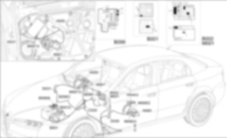 ALZACRISTALLI ANTERIORI - LOCALIZZAZIONE COMPONENTI Alfa Romeo 159 1.9 JTD 8V  Da 01/06