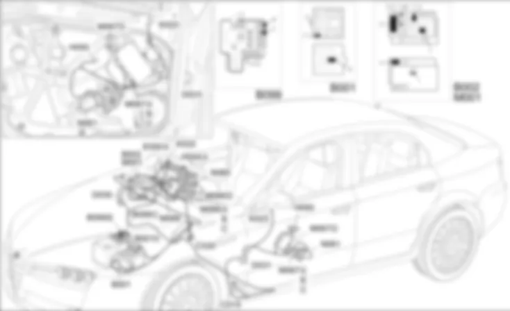 ALZACRISTALLI ANTERIORI - LOCALIZZAZIONE COMPONENTI Alfa Romeo 159 1.9 JTD 16V  Da 01/06