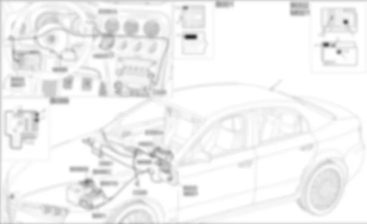BLOCCASTERZO ELETTRICO - LOCALIZZAZIONE COMPONENTI Alfa Romeo 159 1.9 JTD 8V  Da 01/06