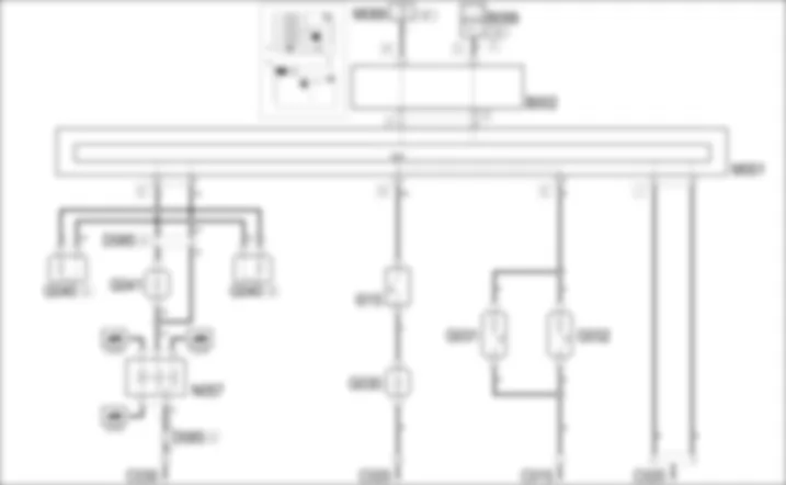 LUCE CASSETTO - LUCE BAULE - LUCE ANTINA PARASOLE - SCHEMA ELETTRICO Alfa Romeo 159 1.9 JTD 8V  Da 01/06