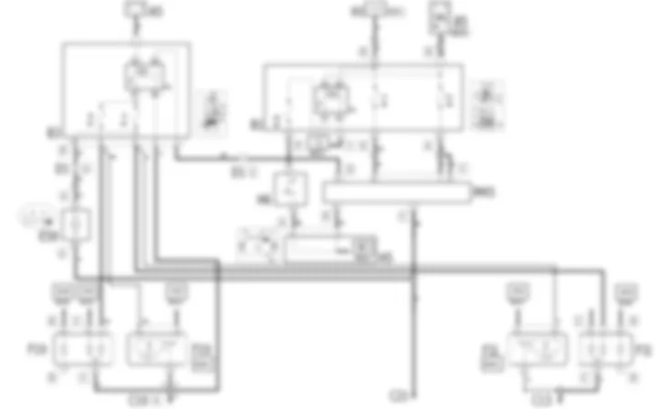 DIPPED HEADLAMPS - Wiring diagram Alfa Romeo 166 2.4 JTD 20v  da 04/01 a 02/02