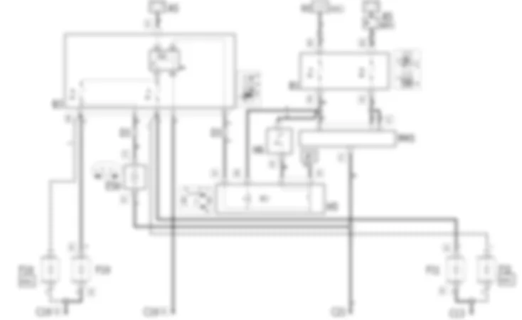 MAIN BEAM HEADLAMPS - Wiring diagram Alfa Romeo 166 2.4 JTD 10v  fino a 2/99