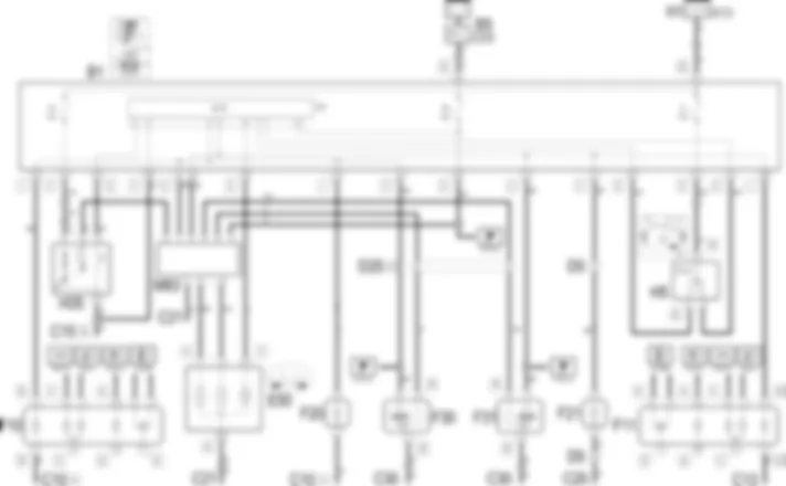 DIRECTION INDICATORS               / HAZARD WARNING LIGHTS - Wiring diagram Alfa Romeo 166 3.0 V6  da 03/02 a 09/03