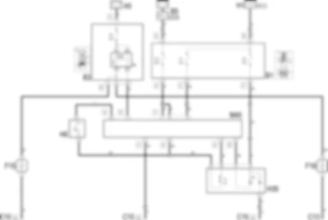 FOG LIGHTS - Wiring diagram Alfa Romeo 166 2.0 TS  da 04/01 a 02/02