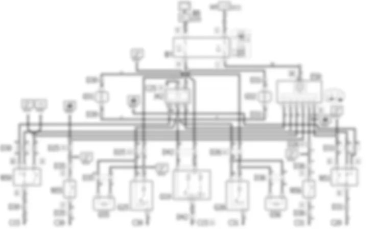 COURTESY LIGHTS - Wiring diagram Alfa Romeo 166 3.0 V6  da 03/99 a 03/01