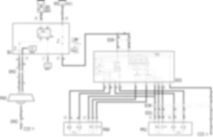 DOOR MIRROR ADJUSTMENT - Wiring diagram Alfa Romeo 166 2.0 TS  da 04/01 a 02/02